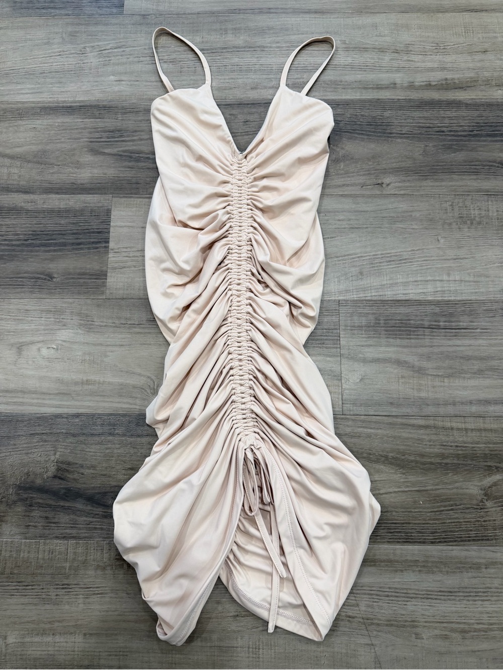 Babyboo Blush Pink Ruched Bodycon Mini Dress